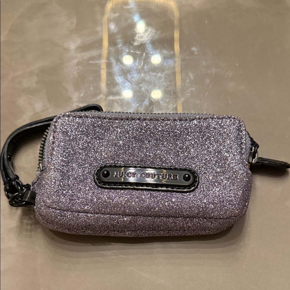 Juicy Couture Sparkling Wristlet - Silver Glitter